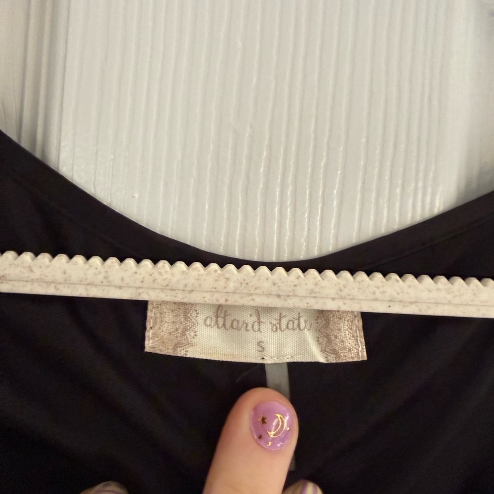 Altar'd State Black and Cream Lace A-Line Skirt - Picture 6 of 6